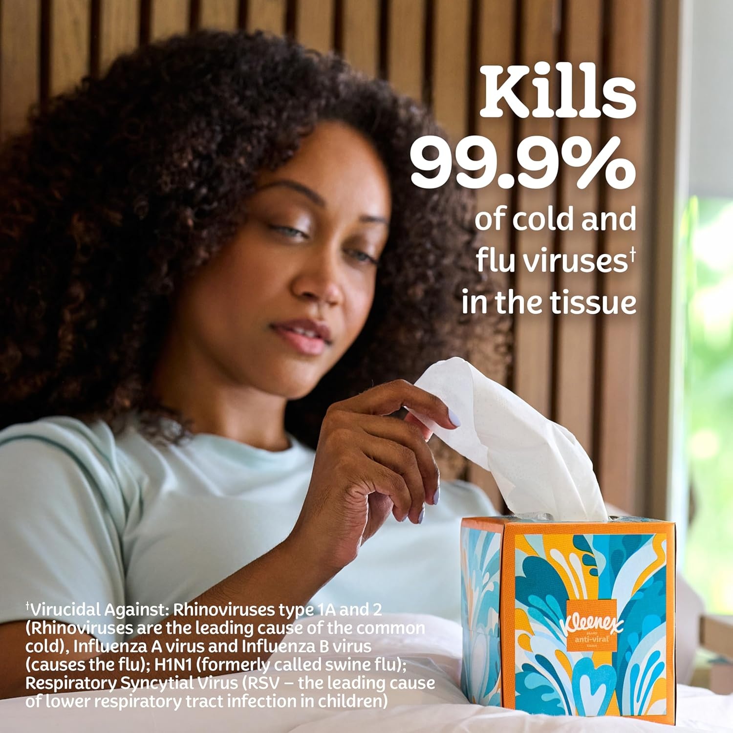 image:imageKleenex AntiViral Facial Tissues 6 Cube Boxes 55 Tissues per Box 3Ply 330 Total Packaging May VaryWhite
