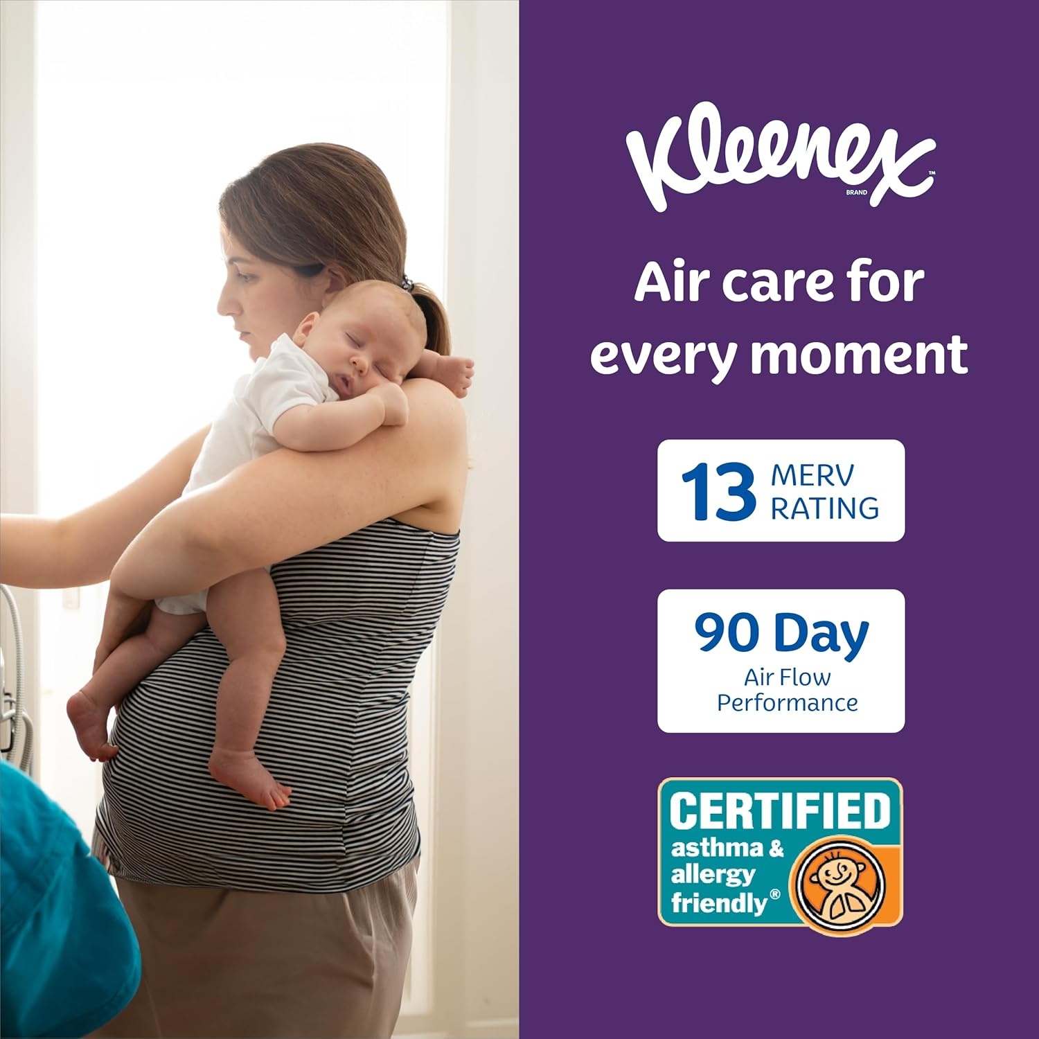 image:imageKleenex Elite Allergen Air Filter 16x25x1 Inches 13 MERV RATING 2Pack14x20x1