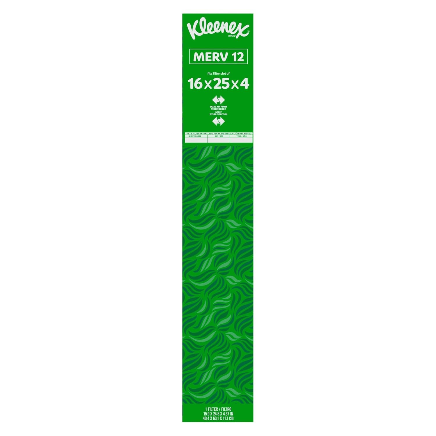 image:imageKleenex Elite Allergen Air Filter 20x25x4 Inches 12 MERV RATING 2Pack16x25x4