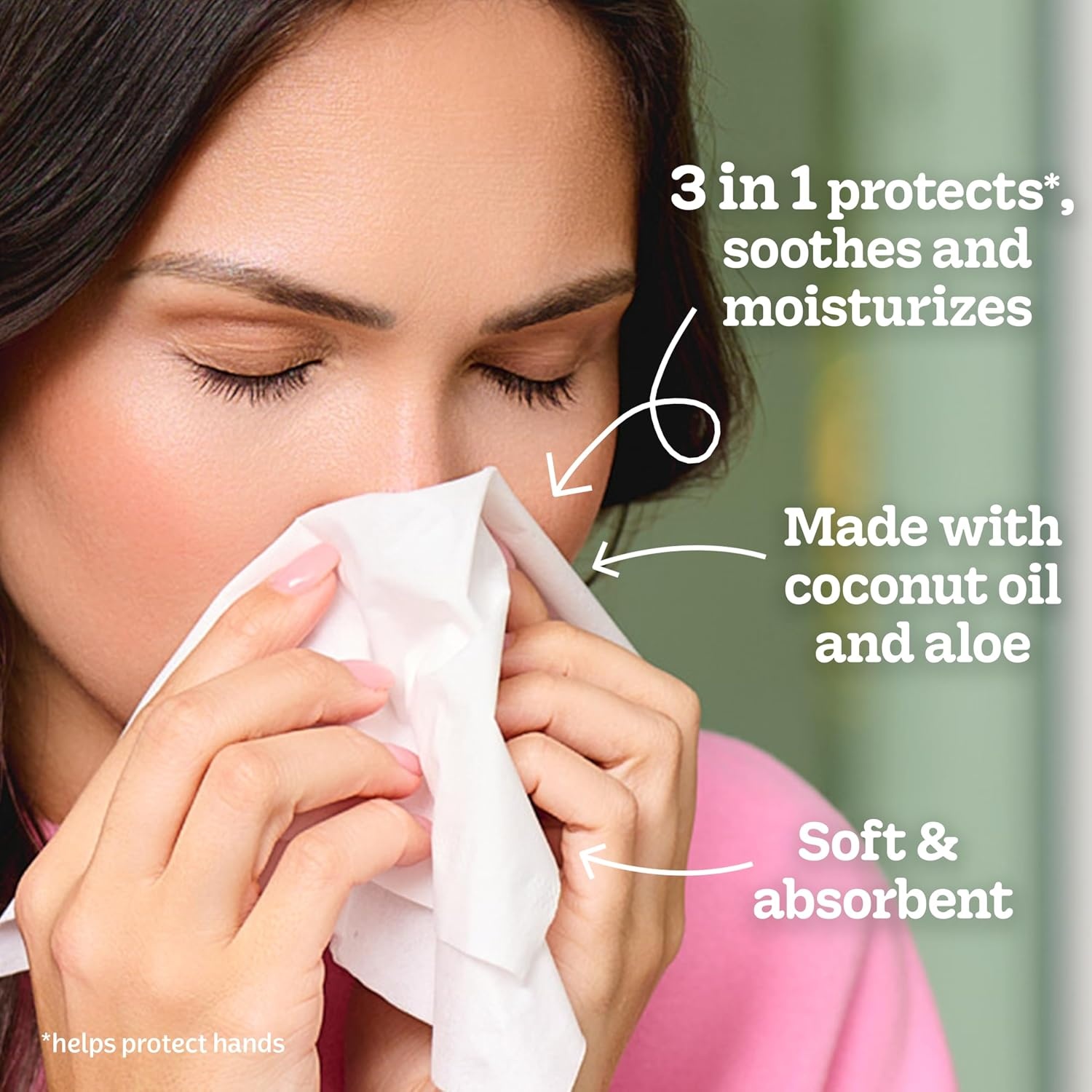 image:imageKleenex Lotion Facial Tissues with Coconut Oil 18 Flat Boxes 180 Tissues Per Box 3Ply