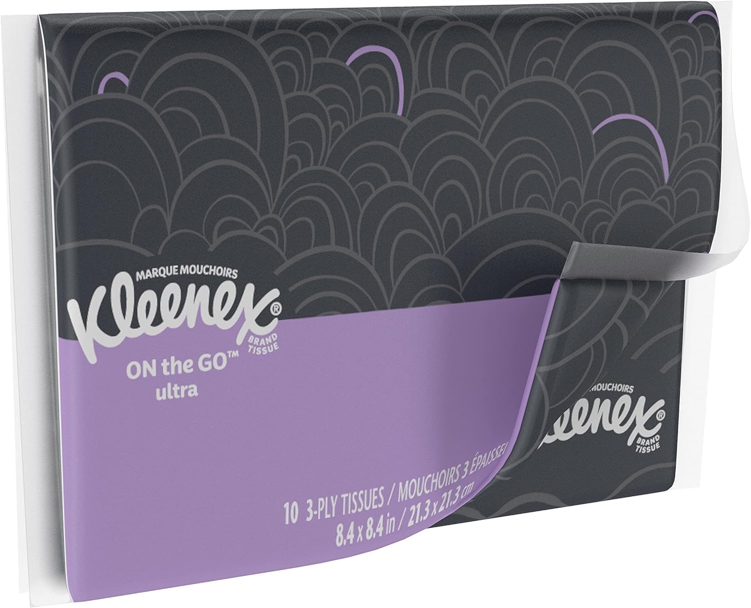 image:imageKleenex OnTheGo Facial Tissues 72 OnTheGo Packs 3 Trays of 24 Packs 10 Tissues per Box 720 Total 3Ply Packaging May VaryWhite
