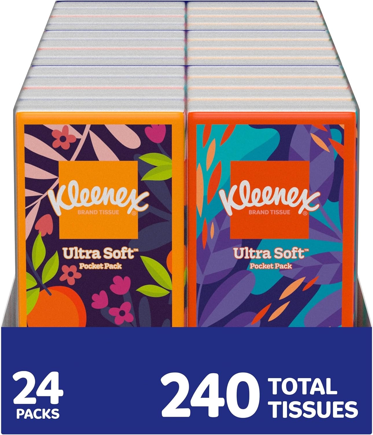 image:imageKleenex OnTheGo Facial Tissues 72 OnTheGo Packs 3 Trays of 24 Packs 10 Tissues per Box 720 Total 3Ply Packaging May VaryWhite