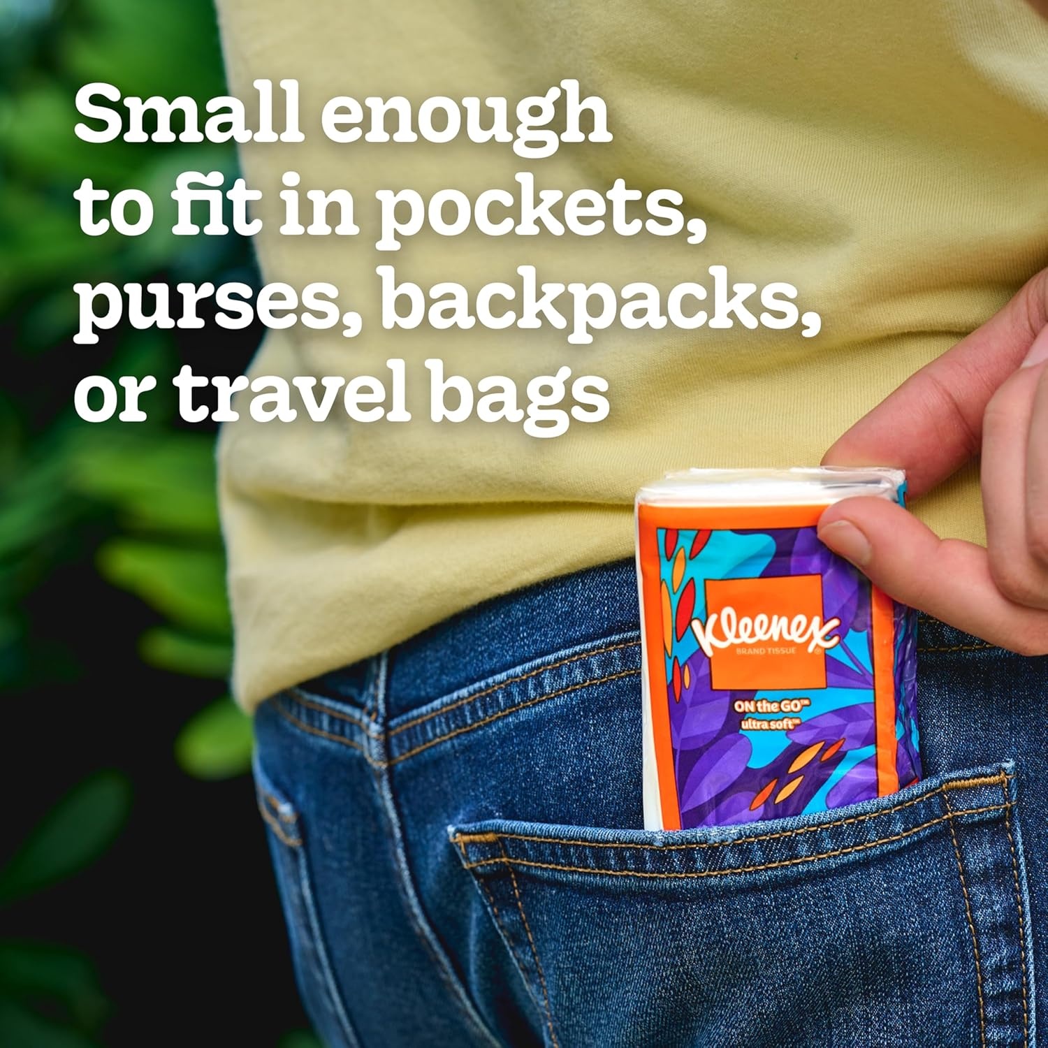 image:imageKleenex OnTheGo Facial Tissues 72 OnTheGo Packs 3 Trays of 24 Packs 10 Tissues per Box 720 Total 3Ply Packaging May VaryWhite