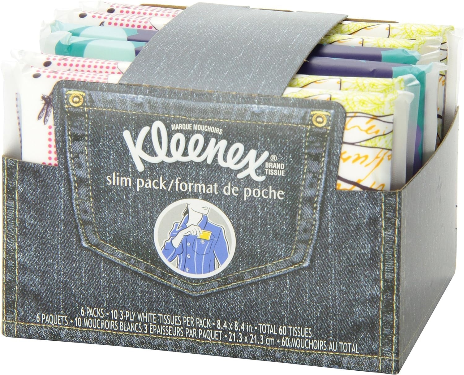 image:imageKleenex OnTheGo Facial Tissues 72 OnTheGo Packs 3 Trays of 24 Packs 10 Tissues per Box 720 Total 3Ply Packaging May VaryWhite