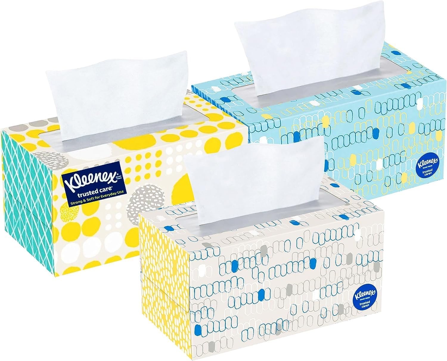 image:imageKleenex Trusted Care Facial Tissues 8 Flat Boxes 200 Tissues per Box 2Ply Packaging May VaryWhite