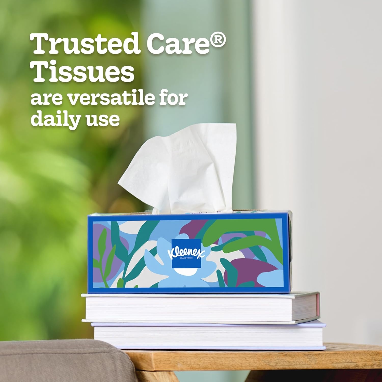 image:imageKleenex Trusted Care Facial Tissues 8 Flat Boxes 200 Tissues per Box 2Ply Packaging May VaryWhite