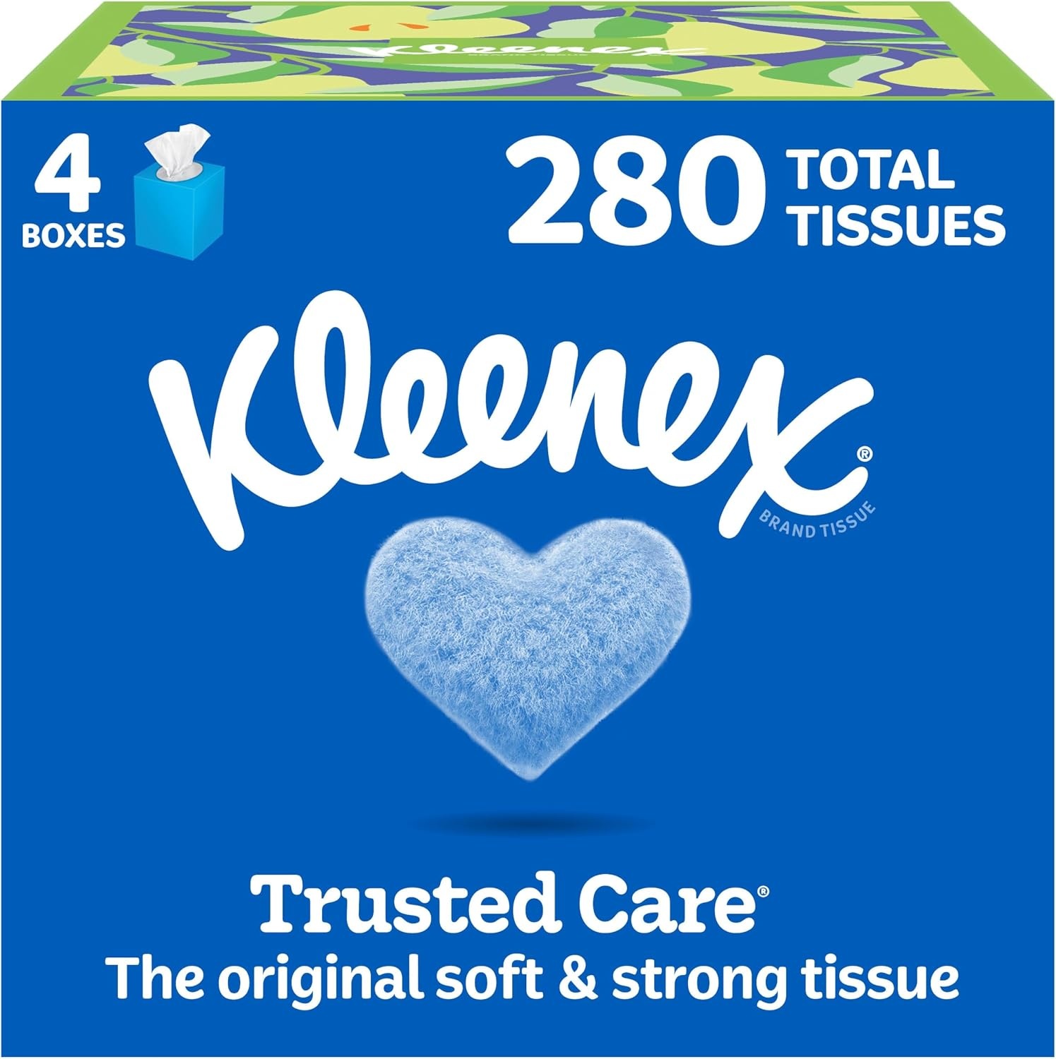 image:imageKleenex Trusted Care Facial Tissues 8 Flat Boxes 200 Tissues per Box 2Ply Packaging May VaryWhite