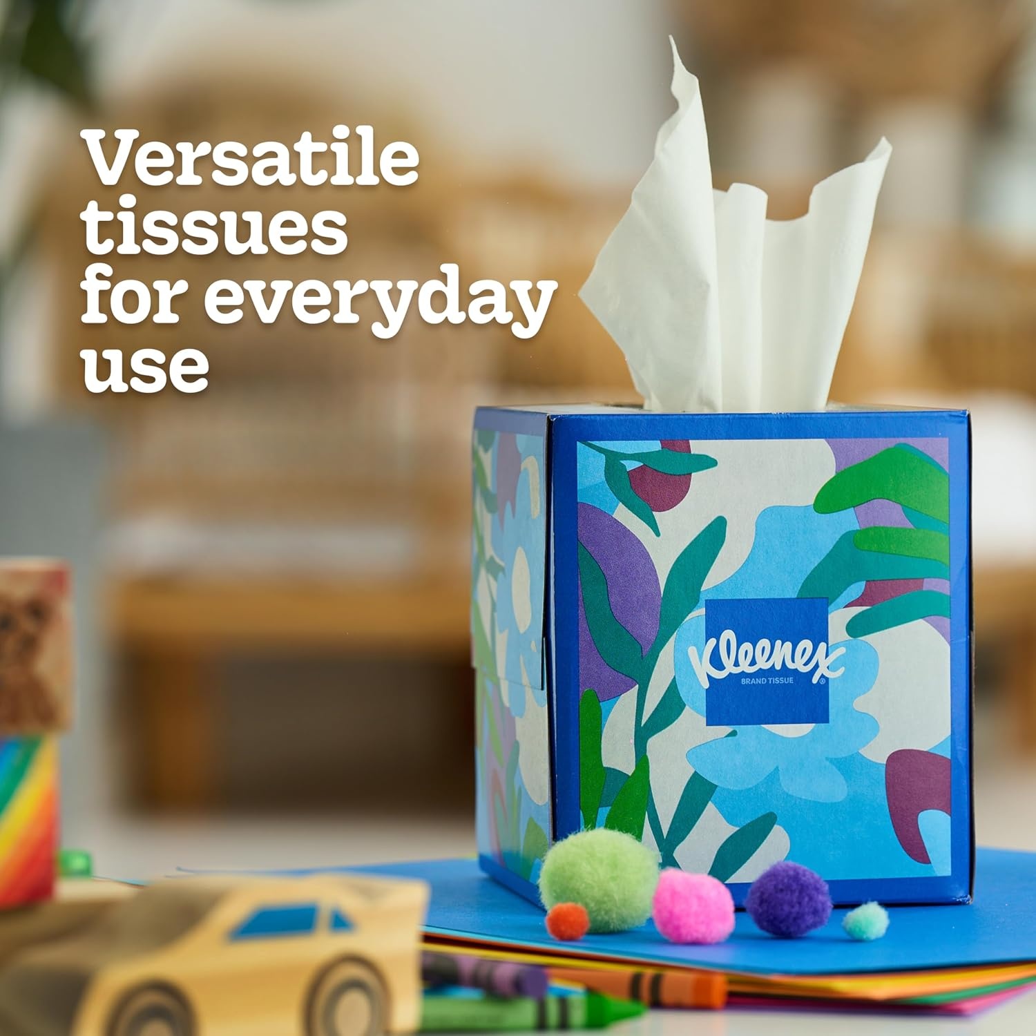 image:imageKleenex Trusted Care Facial Tissues 8 Flat Boxes 200 Tissues per Box 2Ply Packaging May VaryWhite
