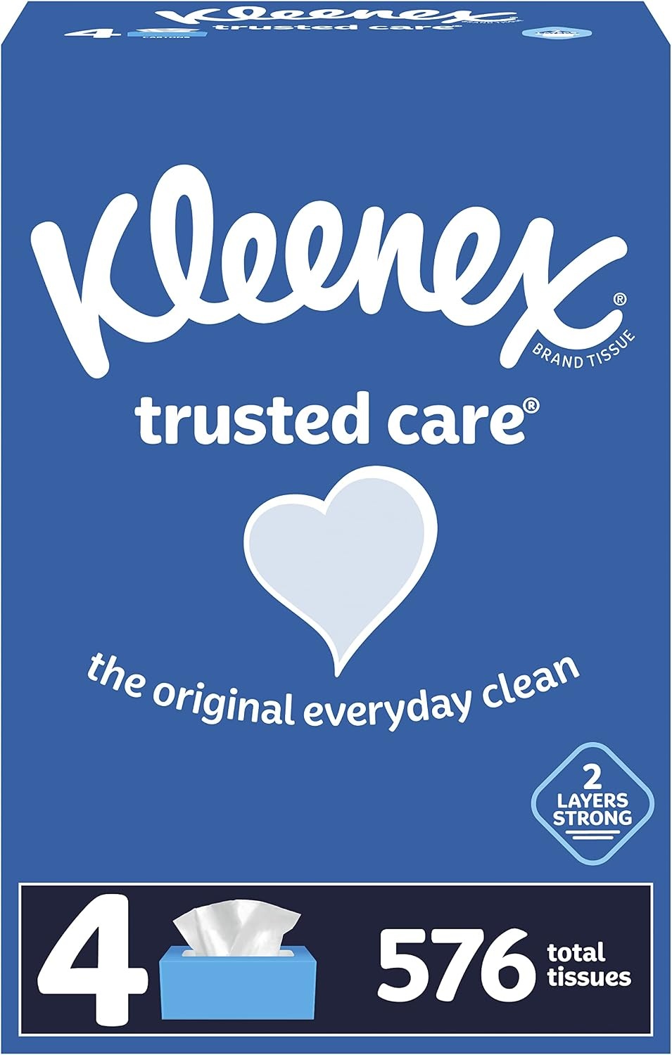 image:imageKleenex Trusted Care Facial Tissues 8 Flat Boxes 200 Tissues per Box 2Ply Packaging May VaryWhite