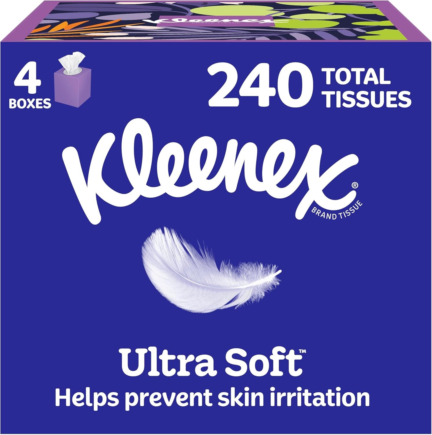 image:imageKleenex Ultra Soft Facial Tissues 8 Cube Boxes 80 Tissues per Box 3Ply Packaging May VaryWhite