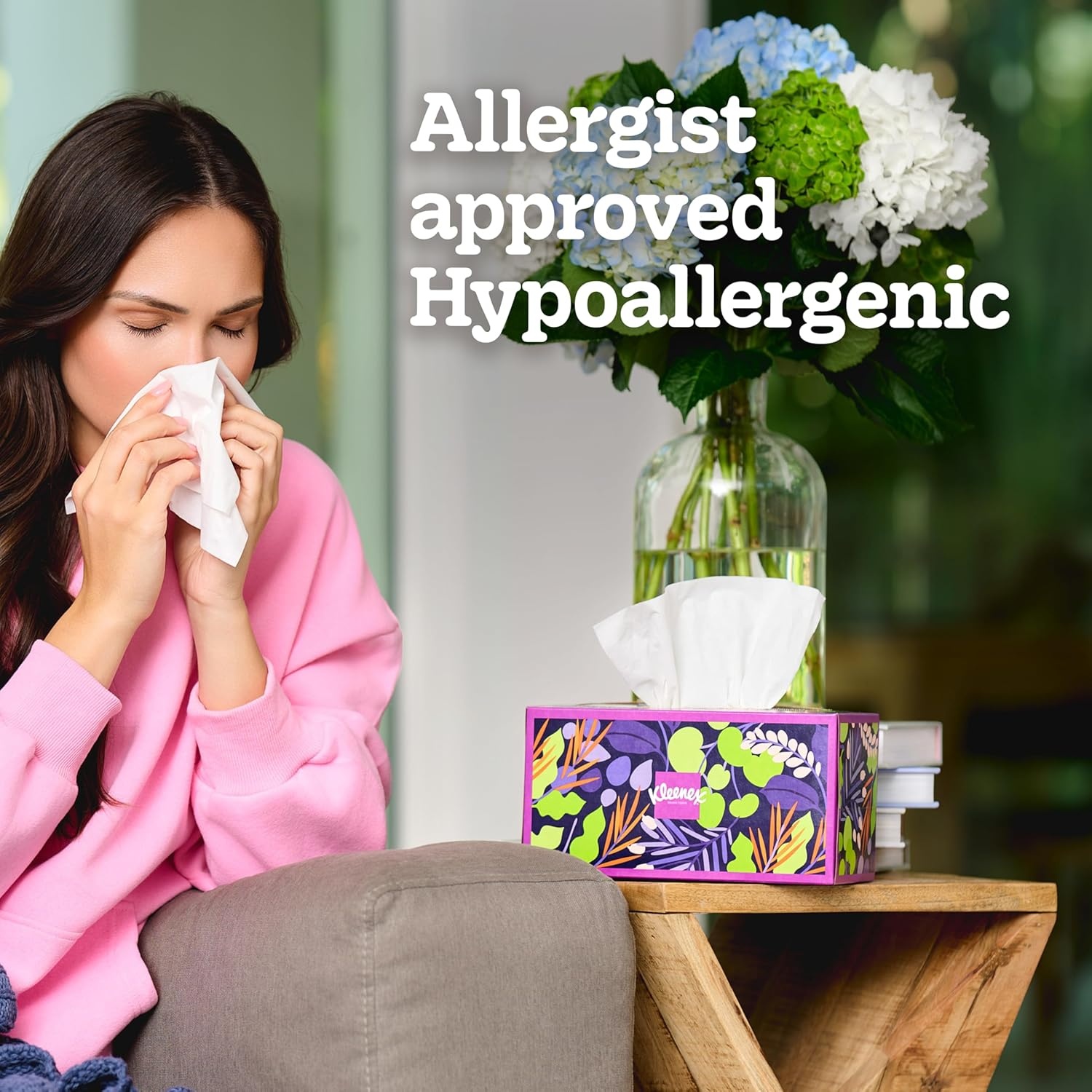 image:imageKleenex Ultra Soft Facial Tissues 8 Flat Boxes 180 Tissues per Box 3Ply Packaging May Vary120 Tissues Pack of 18