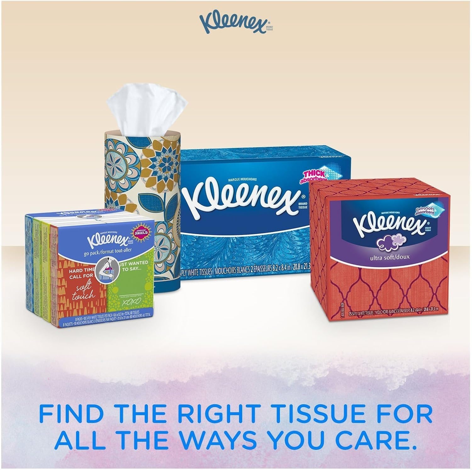 image:imageKleenex Ultra Soft Facial Tissues 8 Flat Boxes 180 Tissues per Box 3Ply Packaging May Vary170 Count Pack of 6