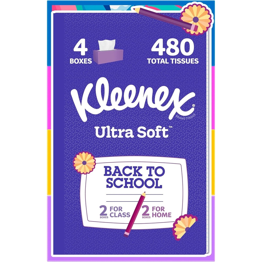 image:imageKleenex Ultra Soft Facial Tissues 8 Flat Boxes 180 Tissues per Box 3Ply Packaging May Vary32 Count Pack of 120