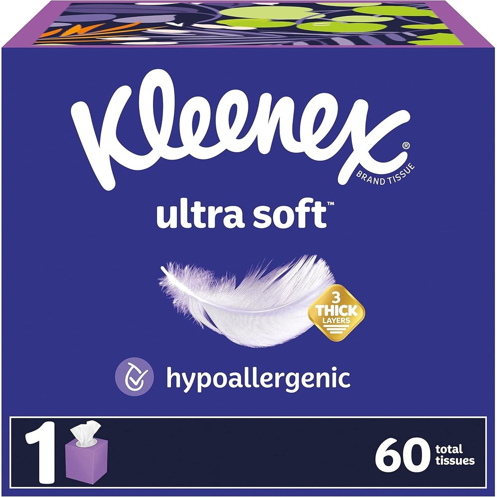 image:imageKleenex Ultra Soft Facial Tissues 8 Flat Boxes 180 Tissues per Box 3Ply Packaging May Vary60 Count Pack of 1