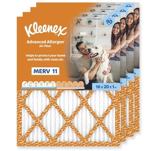 Kleenex Advanced Allergen Air Filter 16x25x1 Inches – 11 MERV RATING (4-Pack)(16x20x1)