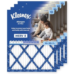 Kleenex Allergen Air Filter 16x25x1 Inches – 8 MERV RATING (4-Pack)(16x20x1)