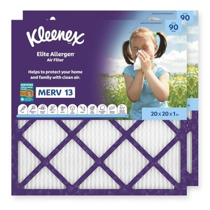 Kleenex Elite Allergen Air Filter 16x25x1 Inches – 13 MERV RATING (2-Pack)(20x20x1)