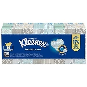 Kleenex Trusted Care Facial Tissues, 8 Flat Boxes, 200 Tissues per Box, 2-Ply, Packaging May Vary(No Color)